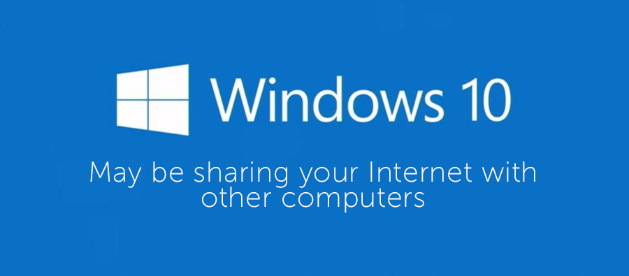 Windows sharing your connection